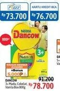 Promo Harga DANCOW Nutritods 3+ Madu, C, Vanila 800 gr - Alfamidi