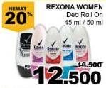 Promo Harga REXONA Women Deo Roll On 45/50ml  - Giant