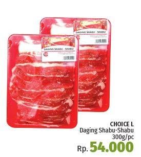 Promo Harga CHOICE L Daging Shabu-Shabu 300 gr - LotteMart