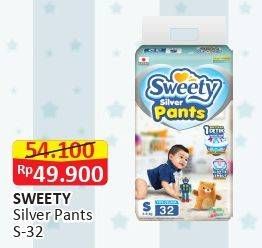 Promo Harga Sweety Silver Pants S32 32 pcs - Alfamart