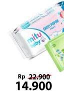 Promo Harga MITU Baby Wipes Blue, Purple 50 pcs - Alfamart