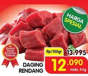 Promo Harga Daging Rendang Sapi per 100 gr - Superindo