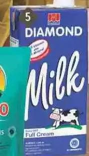 Promo Harga DIAMOND Milk UHT Full Cream 1 ltr - LotteMart