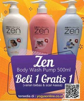 Promo Harga ZEN Anti Bacterial Body Wash All Variants 500 ml - Yogya