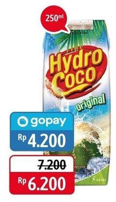 Promo Harga HYDRO COCO Minuman Kelapa Original 250 ml - Alfamidi