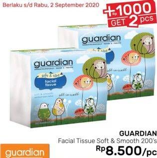 Promo Harga GUARDIAN Facial Tissue Soft & Smooth 200 pcs - Guardian