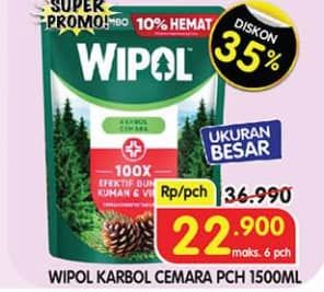 Promo Harga Wipol Karbol Wangi Cemara 1500 ml - Superindo