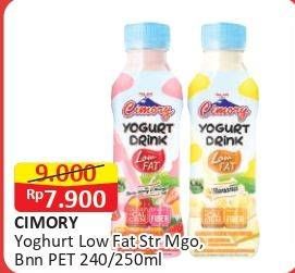 Promo Harga Cimory Yogurt Drink Low Fat Strawberry Mango, Banana 240 ml - Alfamart