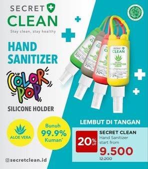 Promo Harga SECRET CLEAN Hand Sanitizer  - Watsons