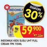 Promo Harga INDOMILK Susu UHT Kids Full Cream per 40 pcs 115 ml - Superindo