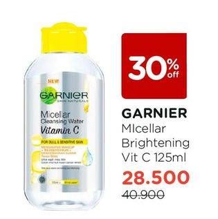 Promo Harga GARNIER Micellar Water Vitamin C 125 ml - Watsons