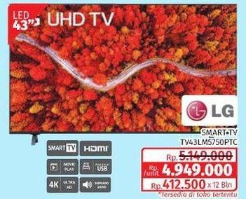 Promo Harga LG 43LM5750PTC Smart TV AI Thinq  - Lotte Grosir