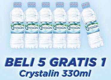 Promo Harga CRYSTALLINE Air Mineral 330 ml - Hypermart