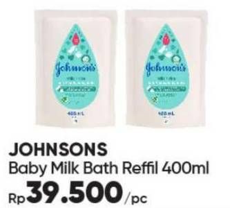 Promo Harga Johnsons Baby Milk Bath 400 ml - Guardian