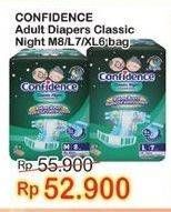 Promo Harga Confidence Adult Diapers Classic Night L7, M8, XL6 6 pcs - Indomaret