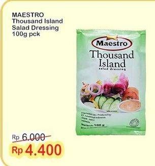 Promo Harga Maestro Salad Dressing Thousand Island 100 gr - Indomaret