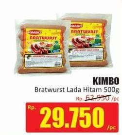 Promo Harga KIMBO Bratwurst Lada Hitam 6 pcs - Hari Hari