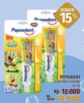 Promo Harga PEPSODENT Kids Regime Orange 2 pcs - LotteMart