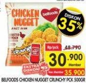 Promo Harga Belfoods Nugget Chicken Nugget Crunchy 500 gr - Superindo