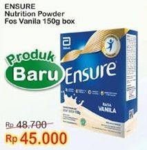 Promo Harga ENSURE Nutrition Powder FOS Vanila 150 gr - Indomaret