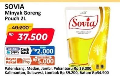 Promo Harga Sovia Minyak Goreng 2000 ml - Alfamart