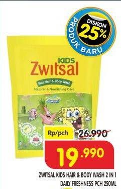 Promo Harga ZWITSAL Kids 2in1 Hair & Body Wash 250 ml - Superindo
