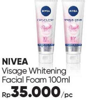 Promo Harga Nivea Facial Foam Sparkling White 100 ml - Guardian