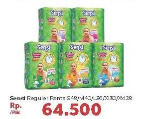 Promo Harga Sensi Regular Pants S48, M40, L36, XL30, XXL28 28 pcs - Carrefour