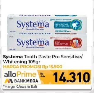 Promo Harga Systema Toothpaste Pro Sensitive, Sensitive White 105 gr - Carrefour