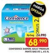 Promo Harga Confidence Adult Diapers Pants L8+2, XL6 6 pcs - Superindo