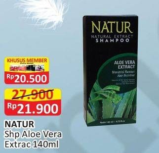 Promo Harga NATUR Shampoo Aloe Vera 140 ml - Alfamart