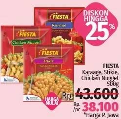 Promo Harga FIESTA Naget Chicken Nugget, Stikie 500 gr - LotteMart