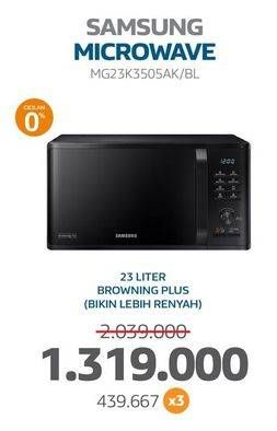 Promo Harga Samsung MG23K3505AK | Microwave Grill dengan Browning Plus 23L  - Electronic City