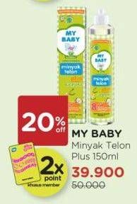 Promo Harga My Baby Minyak Telon Plus 150 ml - Watsons
