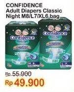 Promo Harga Confidence Adult Diapers Classic Night L7, M8, XL6 6 pcs - Indomaret