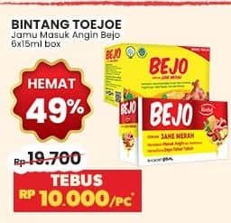 Promo Harga Bintang Toedjoe Bejo Jahe Merah per 6 sachet 15 ml - Indomaret