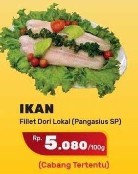 Promo Harga Frozen Ikan Fillet Dori Pangasius per 100 gr - Yogya