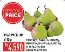 Promo Harga Pear Packham per 100 gr - Hypermart