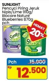 Promo Harga Sunlight Pencuci Piring Jeruk Nipis 100, Biocare Nature 870 ml - Indomaret