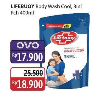 Promo Harga Lifebuoy Body Wash Cool Fresh, 3 In 1 400 ml - Alfamidi