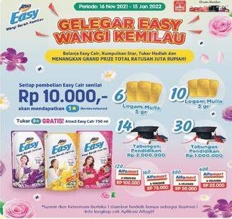 Promo Harga ATTACK Easy Detergent Liquid Lively Energetic, Sparkling Blooming, Sweet Glamour 750 ml - Alfamart