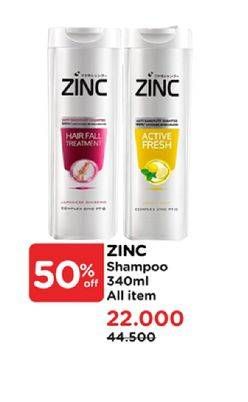 Promo Harga Zinc Shampoo All Variants 340 ml - Watsons