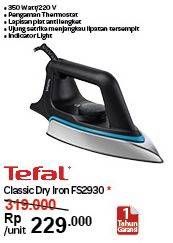 Promo Harga TEFAL FS2930 | Classically Dry Iron  - Carrefour