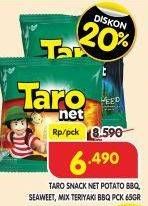 Promo Harga TARO Net Potato BBQ, Seaweed, Mix Teriyaki Barbeque 65 gr - Superindo