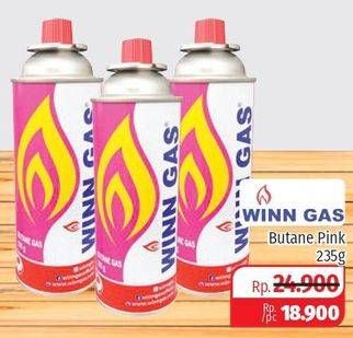 Promo Harga WINN GAS Tabung Gas Butane Pink 235 gr - Lotte Grosir