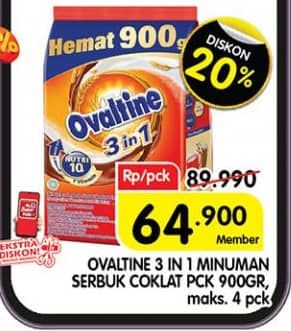 Promo Harga Ovaltine 3 In 1 900 gr - Superindo