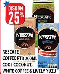 Promo Harga Nescafe Ready to Drink Cool Coconut, Lively Yuzu, White Coffee 200 ml - Hypermart