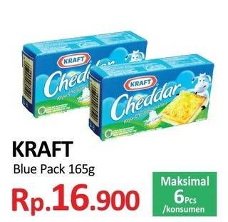 Promo Harga KRAFT Cheese Cheddar Blue Pack 165 gr - Yogya