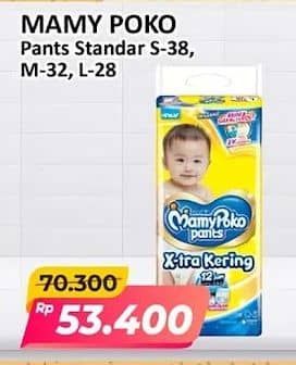 Promo Harga Mamy Poko Pants Xtra Kering S38, M32, L28 28 pcs - Alfamart