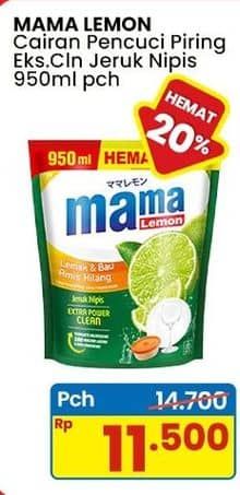 Promo Harga Mama Lemon Cairan Pencuci Piring Jeruk Nipis 950 ml - Indomaret